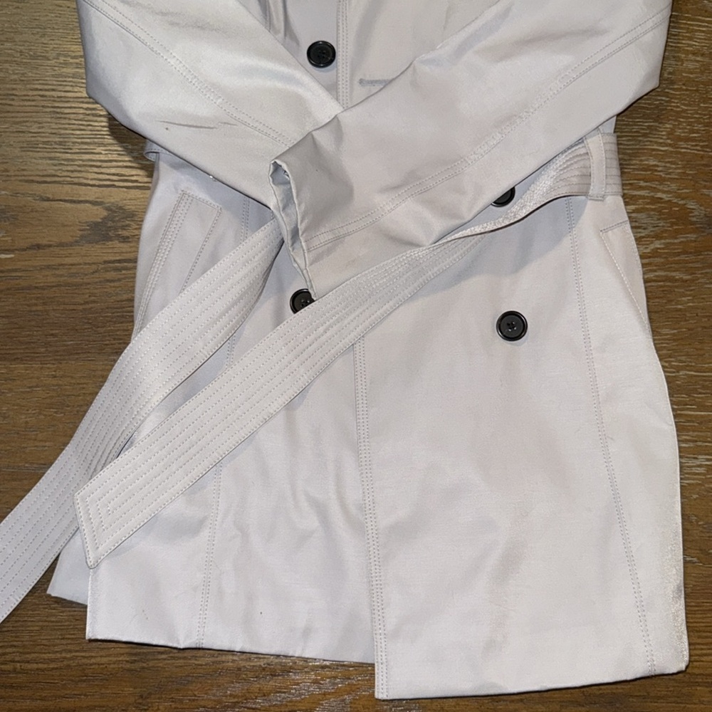 Express Light Gray Trench Coat - Picture 15 of 16